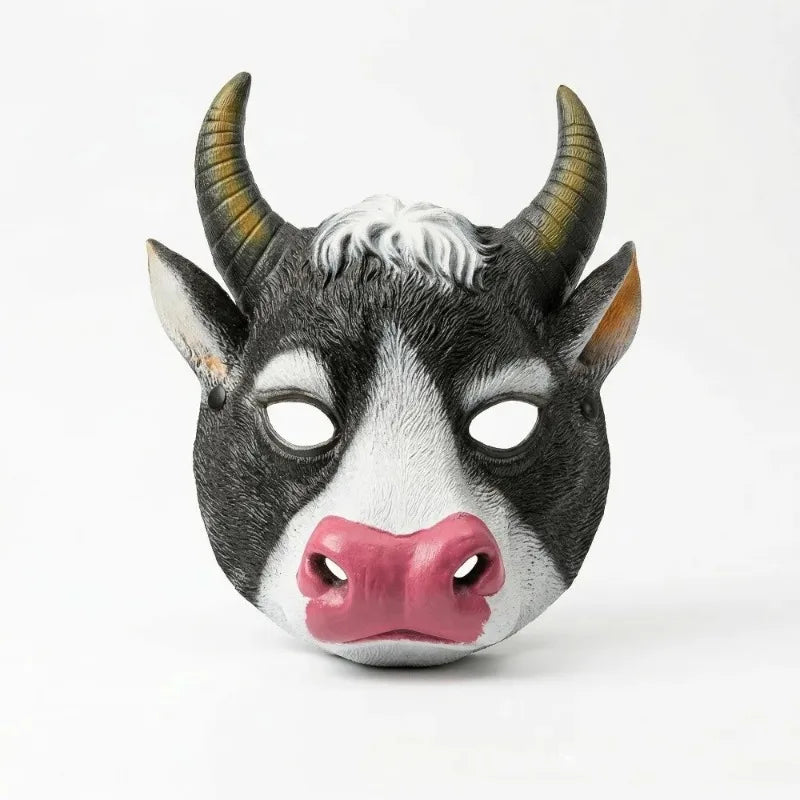 3D Cow Half Face Mask – Cosplay Carnival Halloween Costume Costume Party Mask Nixie