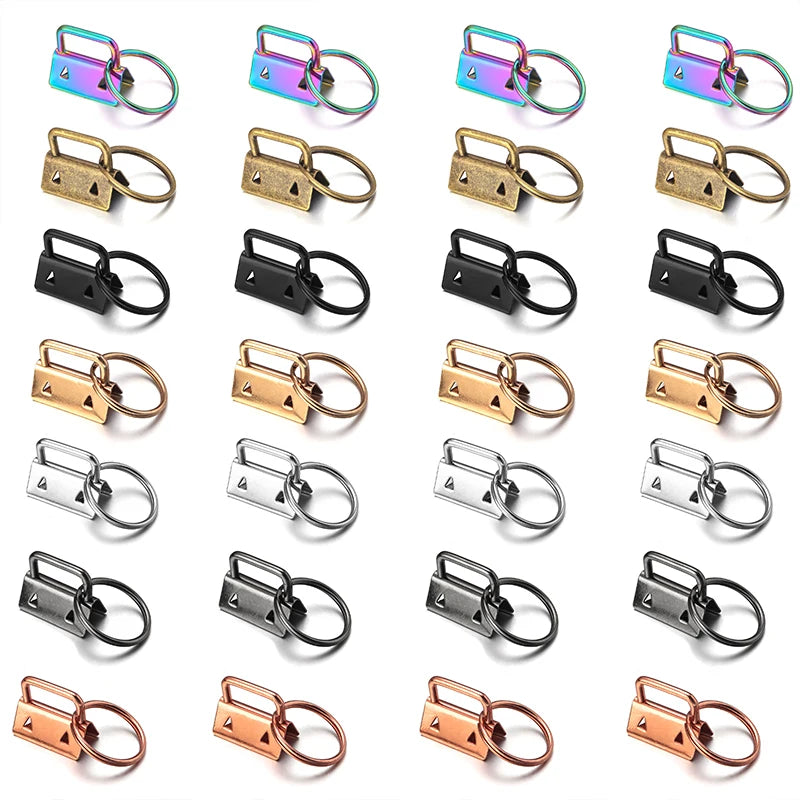 10pcs Metal Belt Clip Key Fob Foldover Connector DIY Hardware Craft Hardware Buckles Nixie
