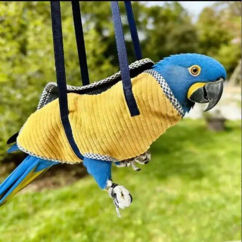 Anti-Escape Parrot Vest Carrier – Breathable Bird Harness S–XL Bird Vest Carrier Nixie