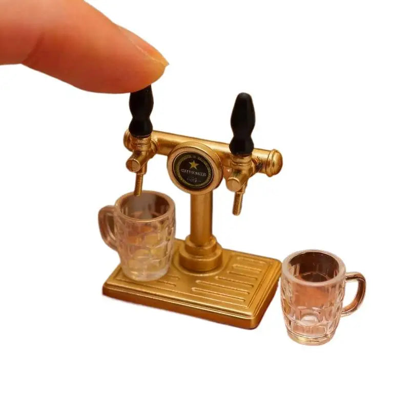 5Pcs Dollhouse Miniature Beer Mug Set – Resin Scene Decor Dollhouse Miniature Set Nixie