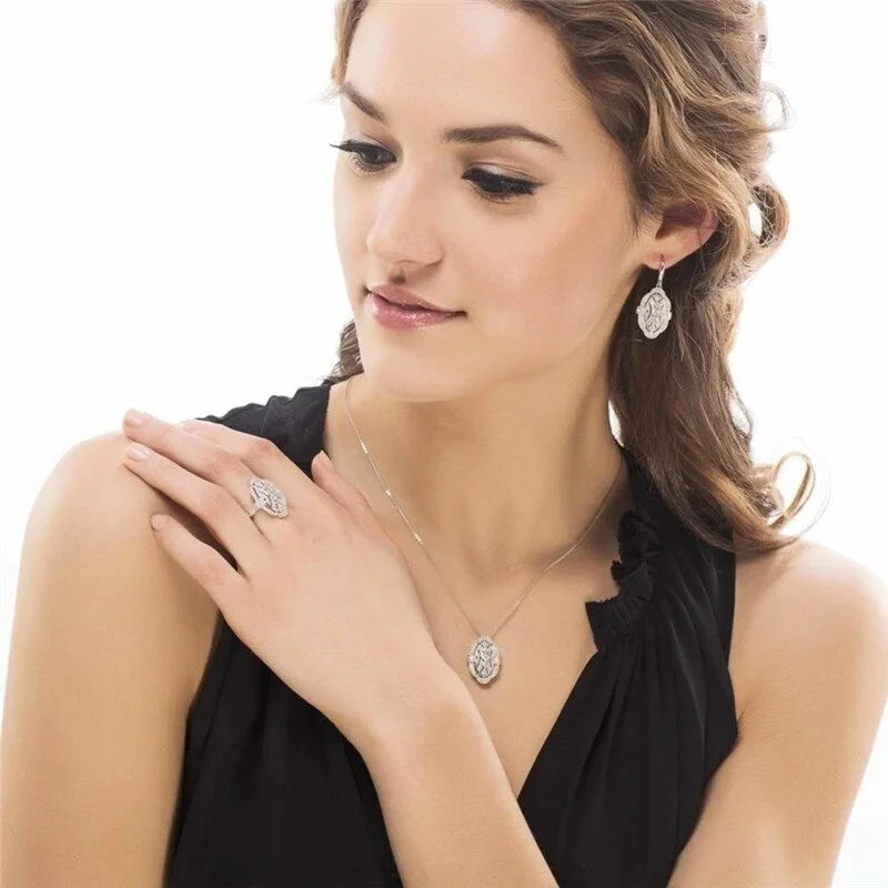Cubic Zirconia CZ Charm Pendant Necklace | Wedding Gift Pendant Necklace Nixie