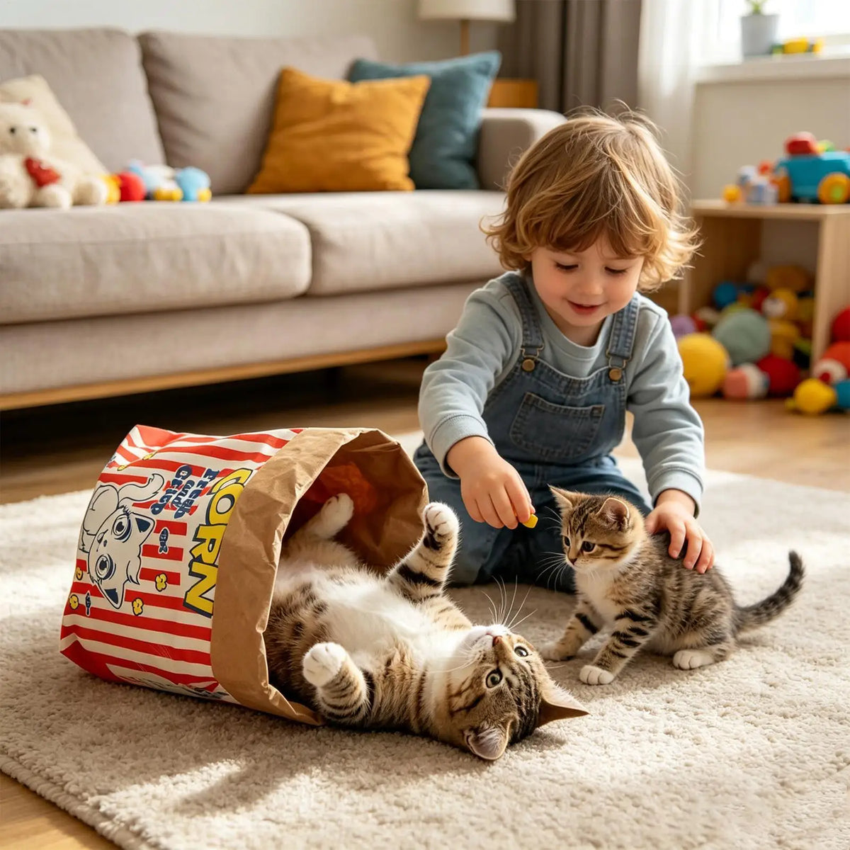 Crinkle Cat Paper Bag – Foldable Interactive Play & Hide Sack Cat Crinkle Toy Bag Nixie