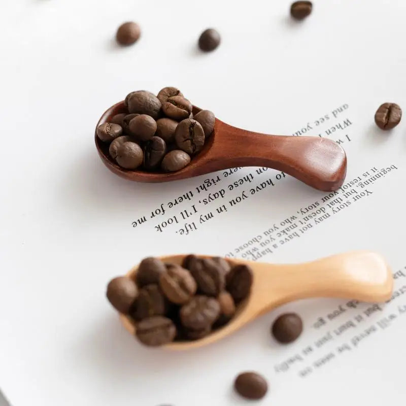 Mini Wooden Spoon – Coffee, Sugar & Spice Short Handle Scoop Wooden Kitchen Spoon Nixie