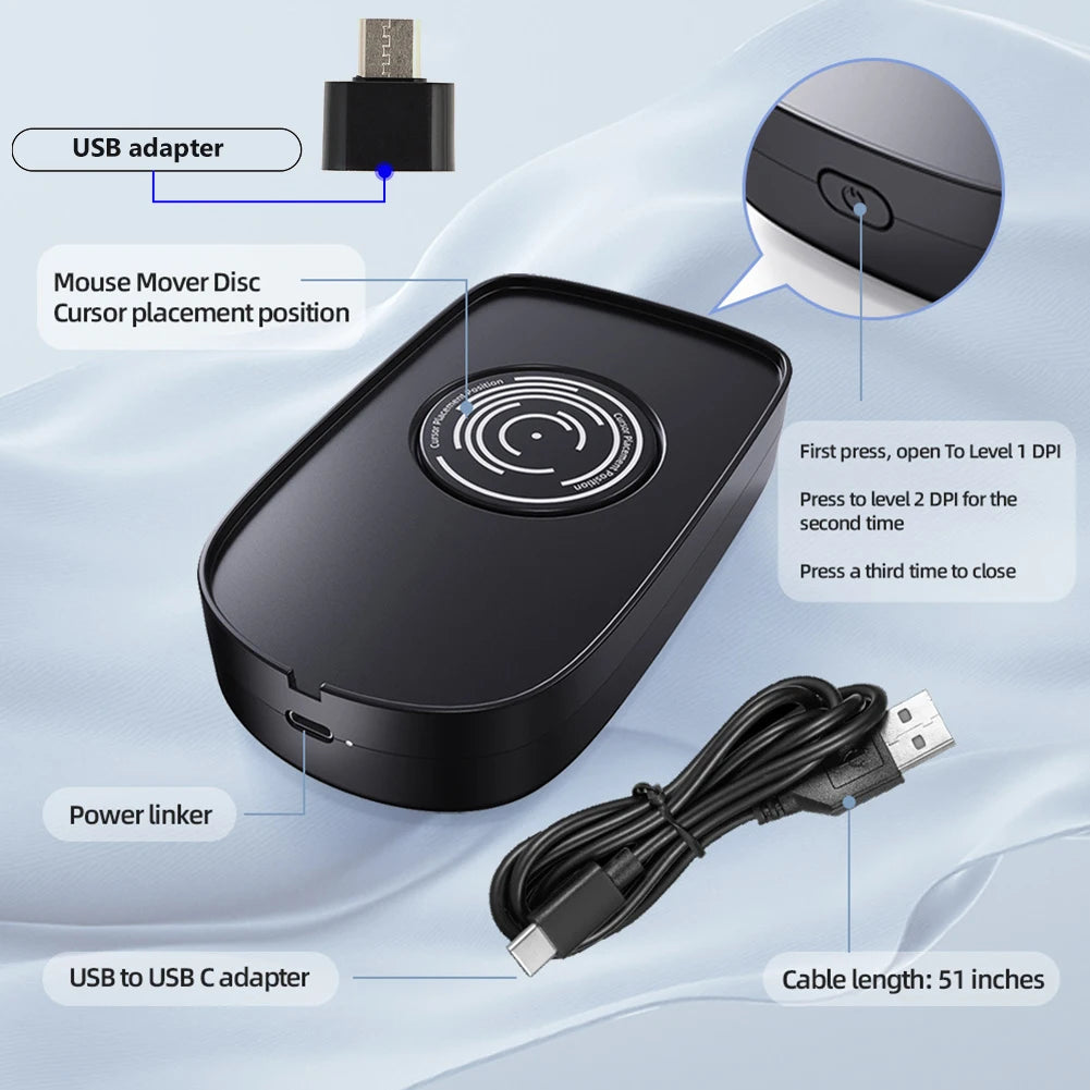 USB Mouse Jiggler – Auto Mouse Mover with ON/OFF Switch Mouse Jiggler Nixie