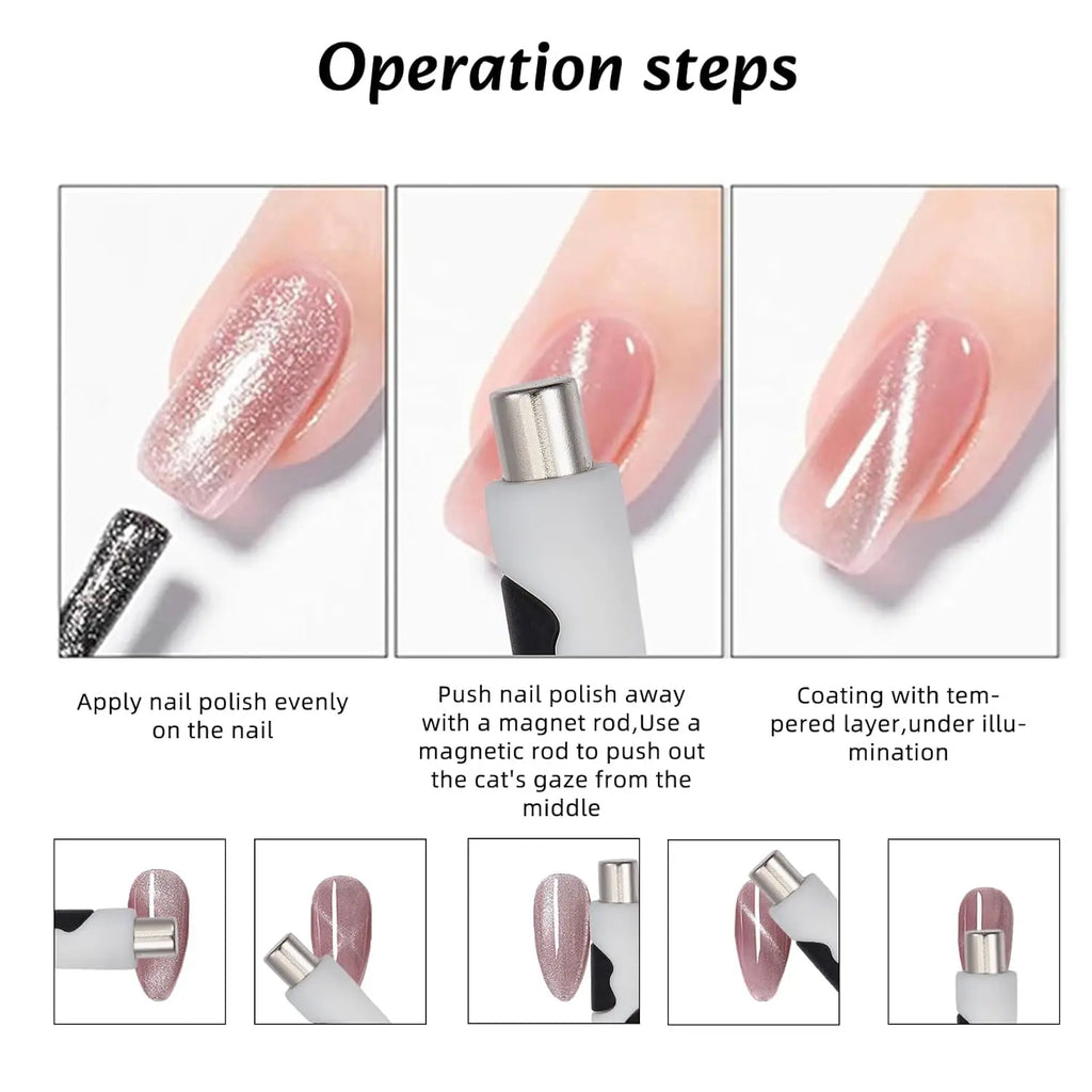 Cat Paw Nail Magnet Set for Cat Eye Gel Polish | Salon Tool Nail Art Magnet Nixie
