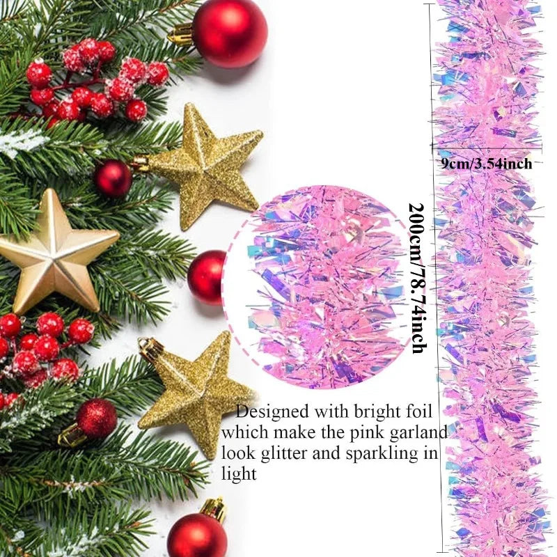 2M Pink Metal Wire Wreath – Holiday & Valentine Home Decor Holiday Wire Wreath Nixie