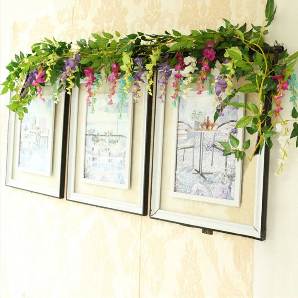 Artificial Wisteria Garland Vine – Silk Hanging Flower Decor Artificial Flower Garland Nixie