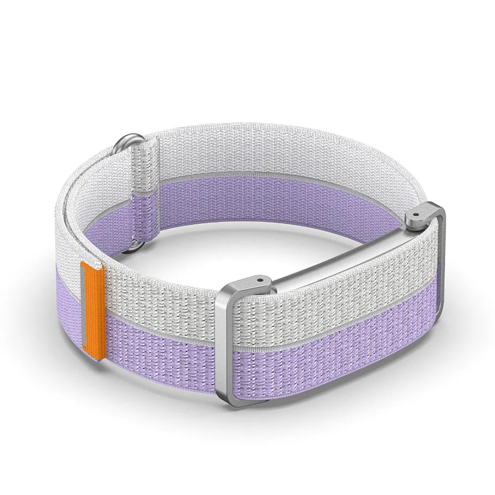 Nylon Sport Band for Google Fitbit Air – Breathable Strap Fitness Tracker Band Nixie Purple Silver