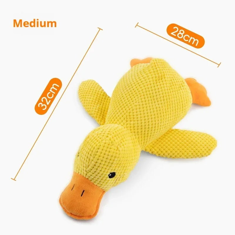 Squeaky Plush Duck Dog Toy – Bite-Resistant Chew Toy