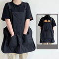 Double-Sided Cotton Kitchen Apron – Unisex Adjustable Chef Apron Kitchen Apron Nixie Black