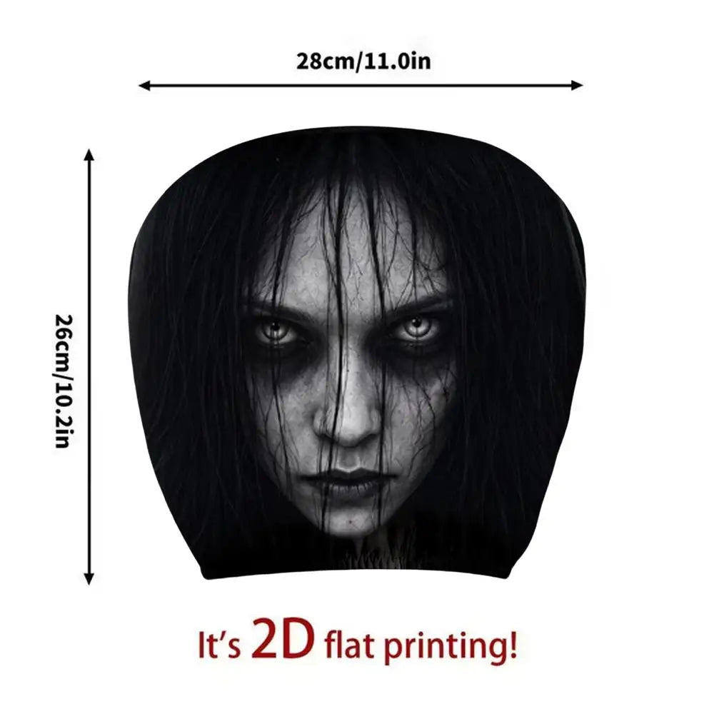 Ghost Face Car Headrest Covers | Halloween Seat Pillowcase 2-Pack Car Headrest Cover Nixie C