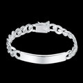 Silver-Plated Wide Chain Bracelet – Unisex Fashion Jewelry Fashion Bracelet Nixie Picture color