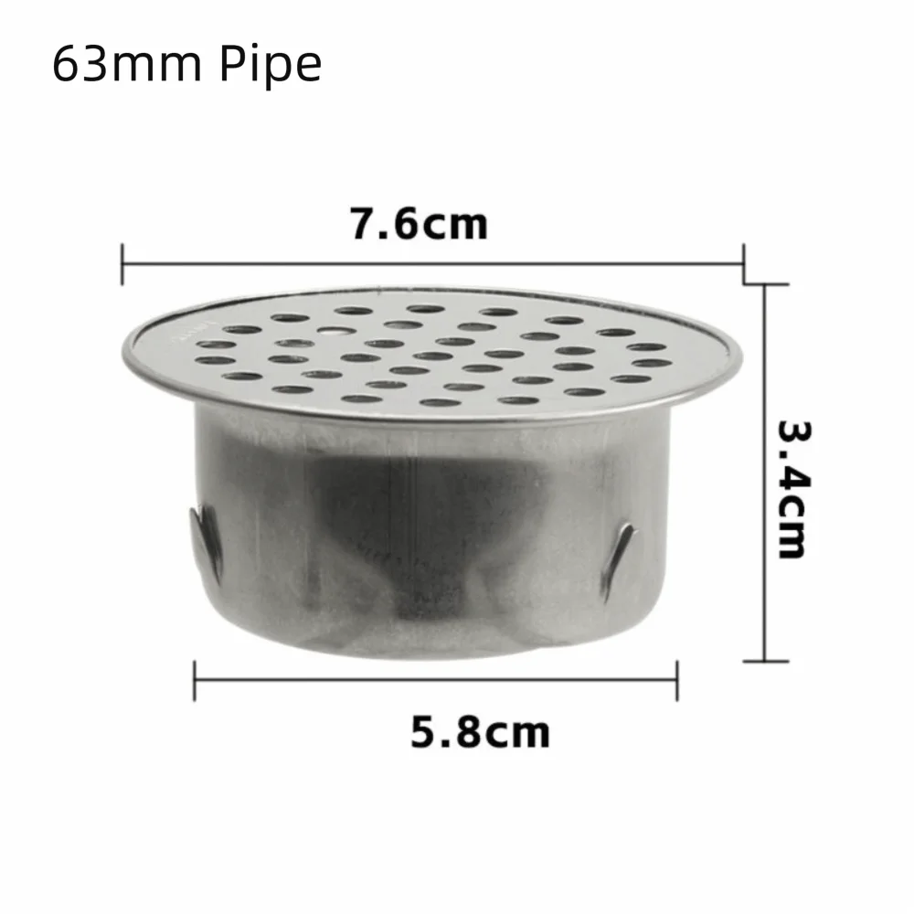 304 Stainless Steel Round Gutter Guard Drain Mesh Cover Gutter Guard Drain Cover Nixie 63mm Pipe