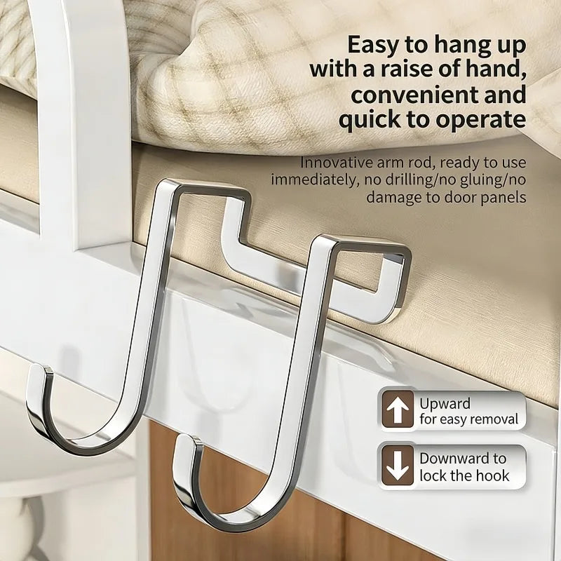 304 Stainless Steel Double S-Hook – No-Drill Multi-Purpose Hanger Storage Hook Nixie