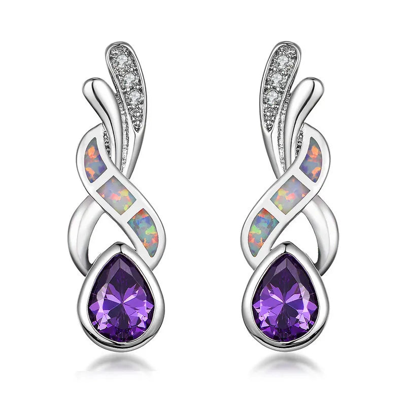 Women's Silver Drop Dangle Earrings – Bridal Wedding Gift Drop Dangle Earrings Nixie