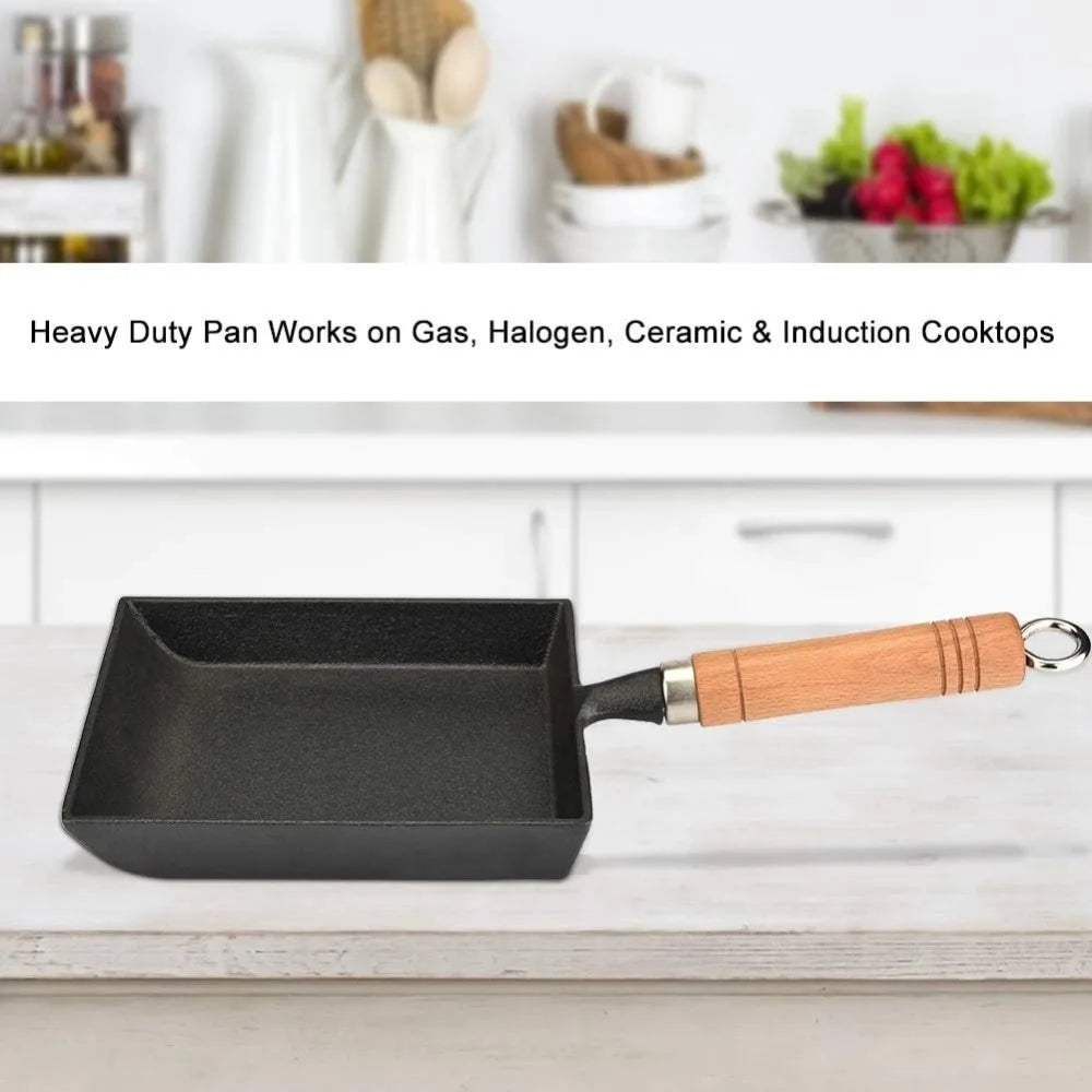 Cast Iron Tamagoyaki Square Pan – Egg Omelet & Pancake Frying Pan Cast Iron Frying Pan Nixie