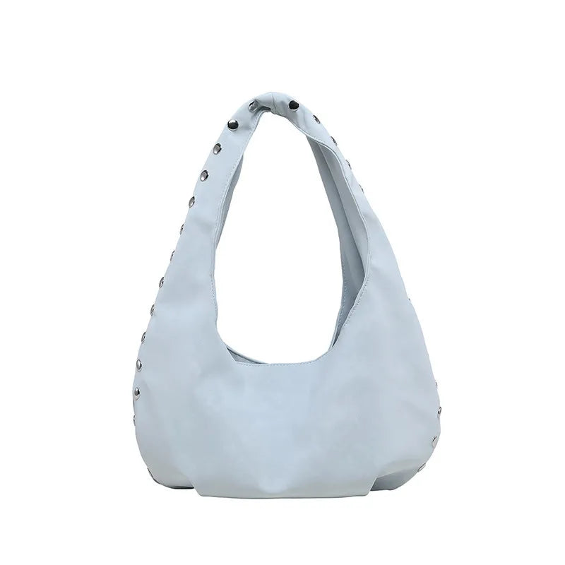 Korean-Style Rivet Underarm Bag – Large Capacity Hobo Shoulder Shoulder Bag Nixie