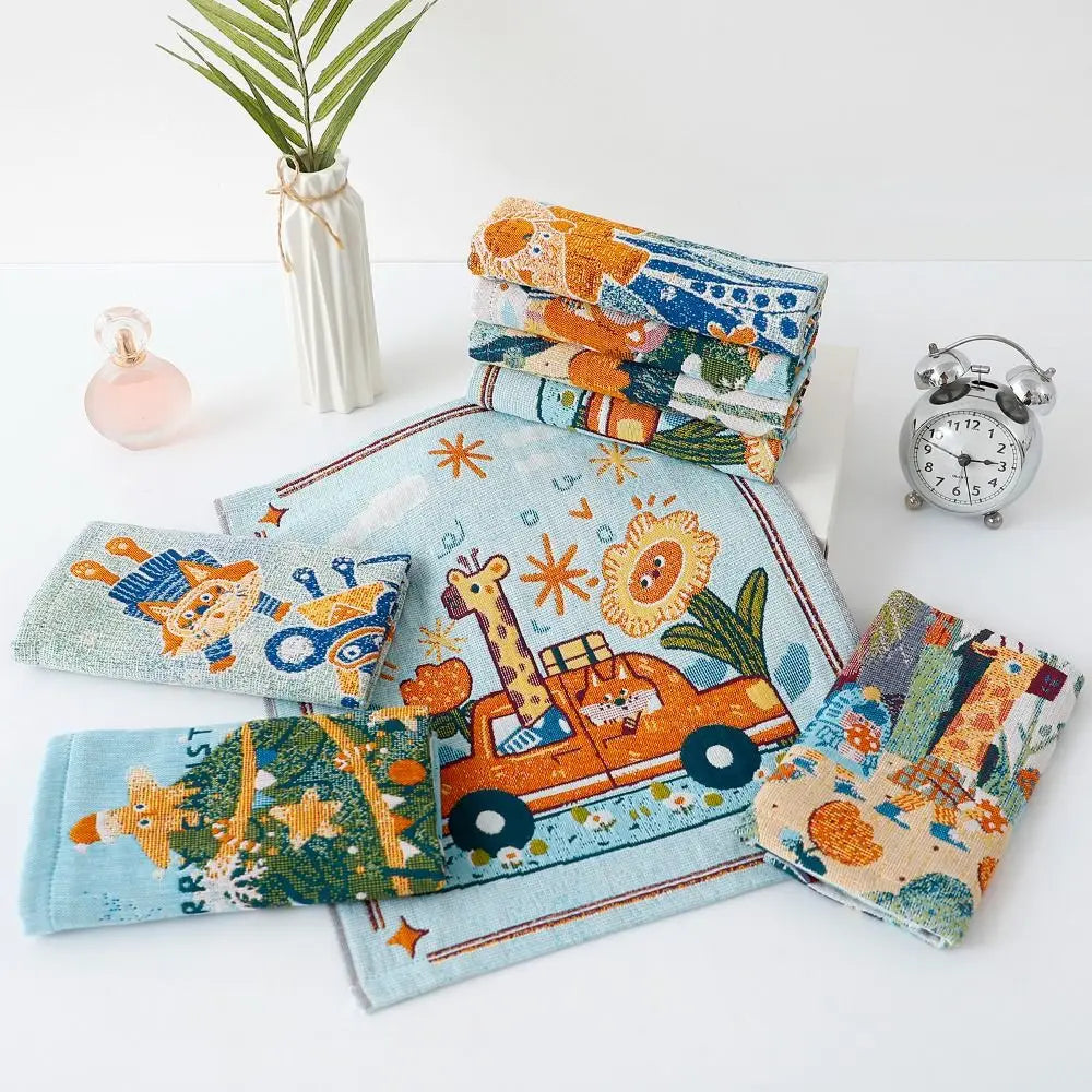 Kids Cartoon Kitchen Hand Towel – 34x40cm Quick-Dry Cotton Kitchen Hand Towel Nixie
