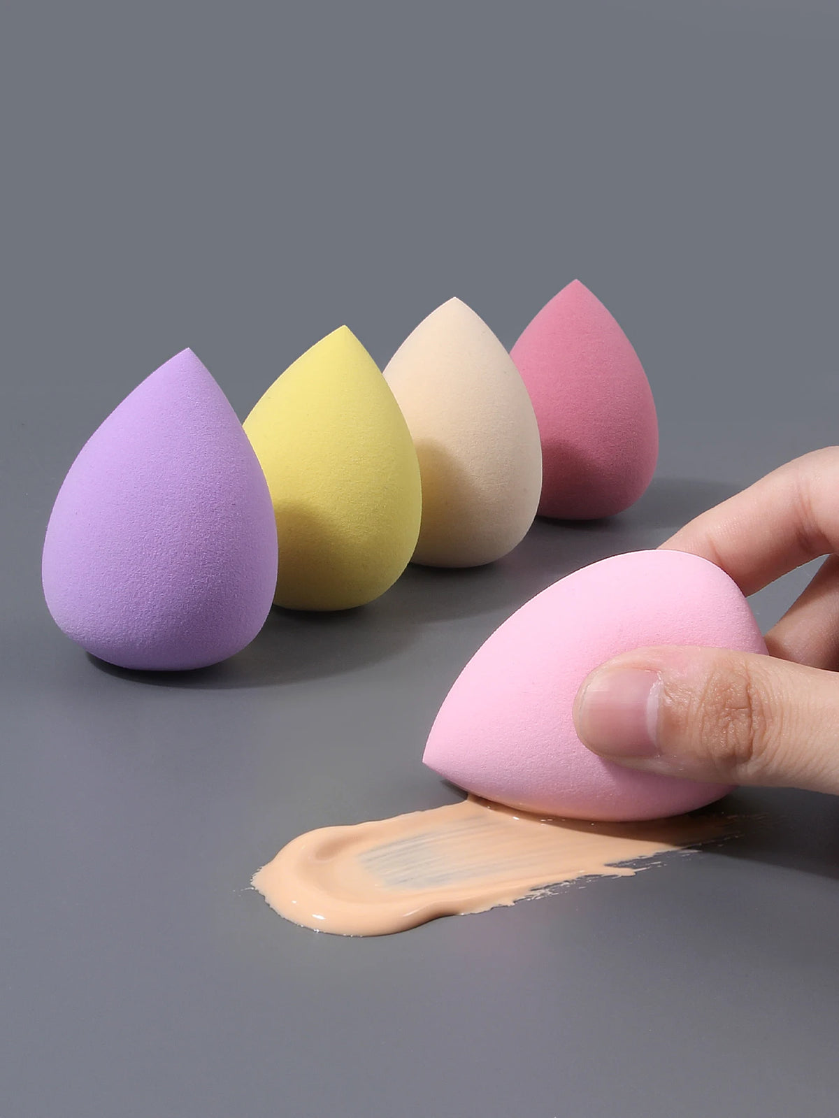 5-Piece Makeup Sponge Set – BB Cream & Powder Puff Applicators Makeup Sponge Set Nixie