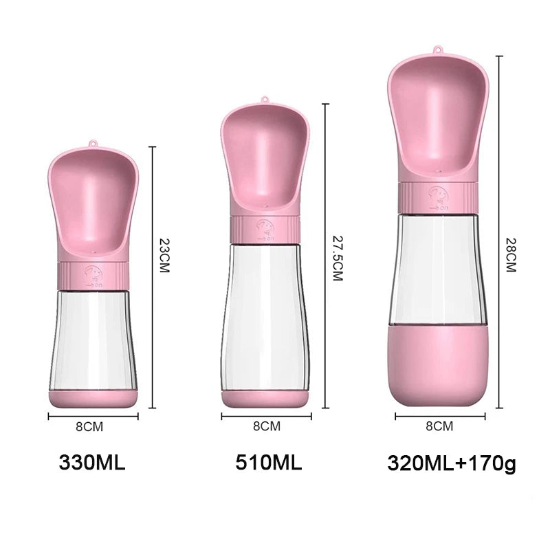2-in-1 Portable Dog Water Bottle & Food Container Travel Pet Travel Water Bottle Nixie