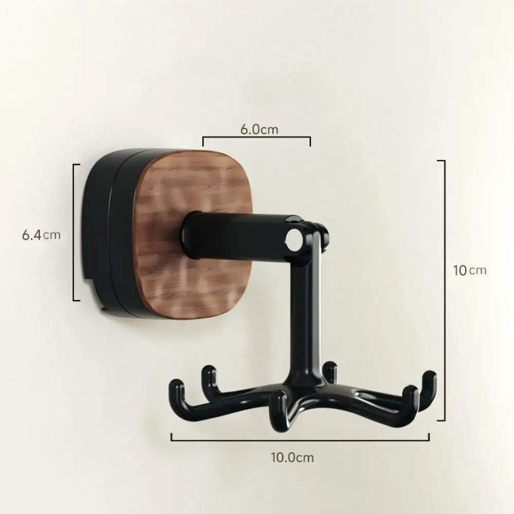 360° Rotating 6-Hook Kitchen Organizer – No-Drill Wall Hanger