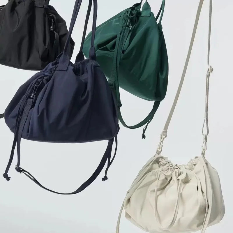 Japanese Lightweight Nylon Tote Crossbody Bucket Bag Nylon Tote Bag Nixie