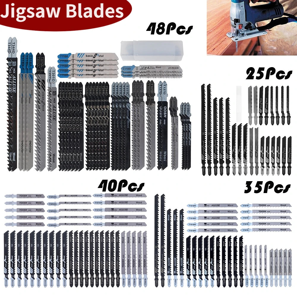 T-Shank Jigsaw Blades Set – Assorted Wood & Metal Cutting Jigsaw Blade Set Nixie