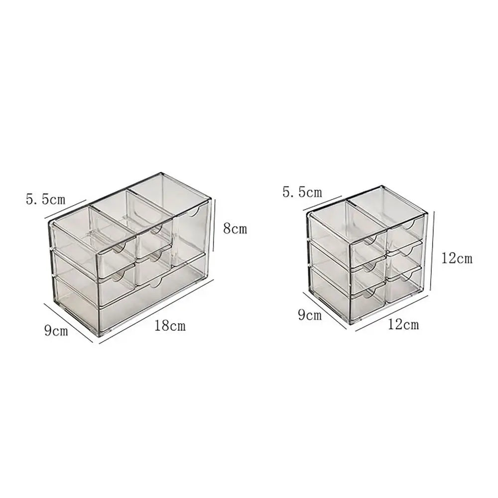 Transparent Drawer Storage Box – Stackable Plastic Organizer