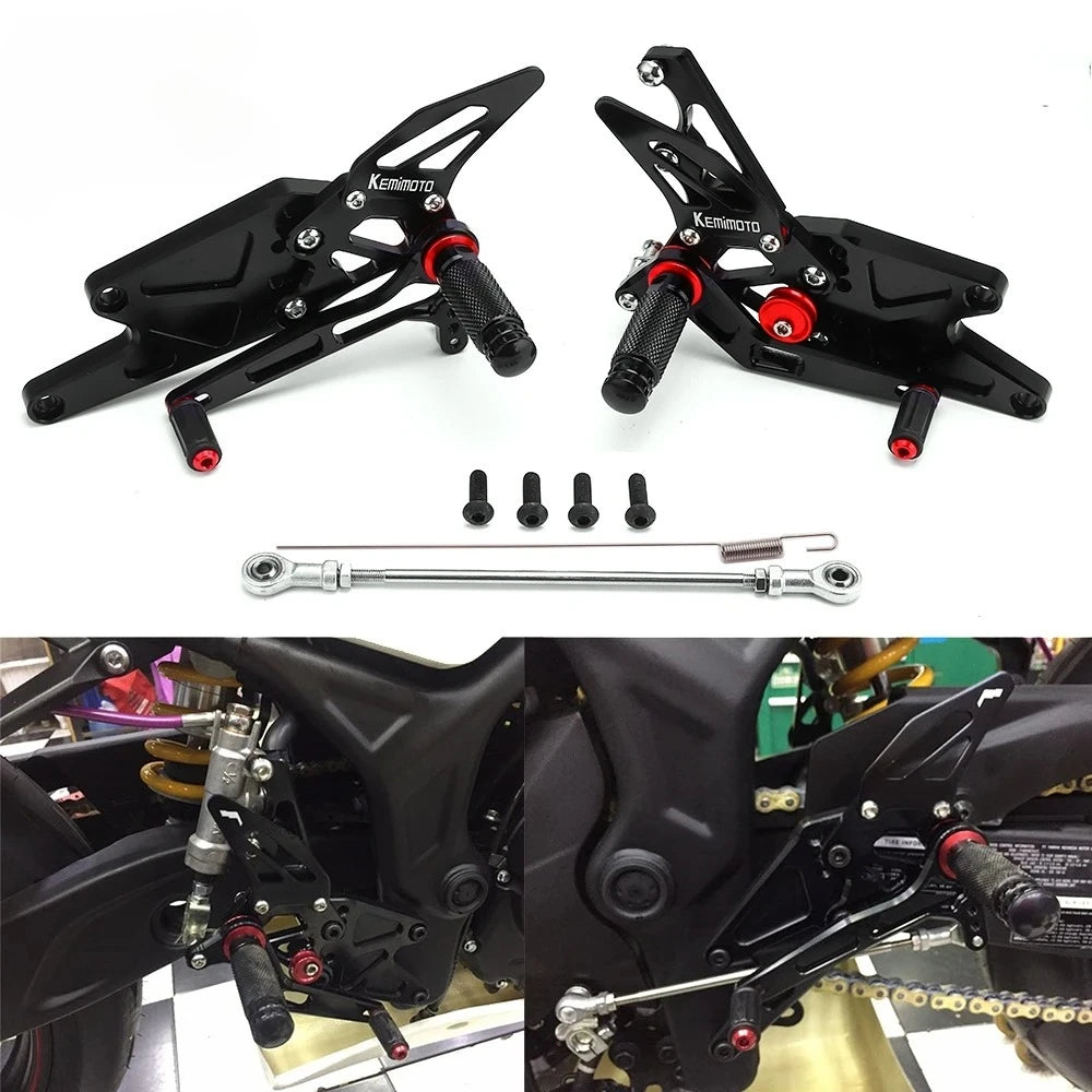CNC Adjustable Rearsets Foot Pegs – Yamaha YZF R3 R25 MT-03 MT-25 Motorcycle Rearsets Nixie