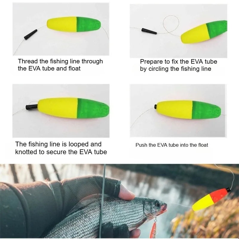 2Pcs Elliptical European Fishing Floats – Long Cast Anti-Tangle Fishing Float Nixie