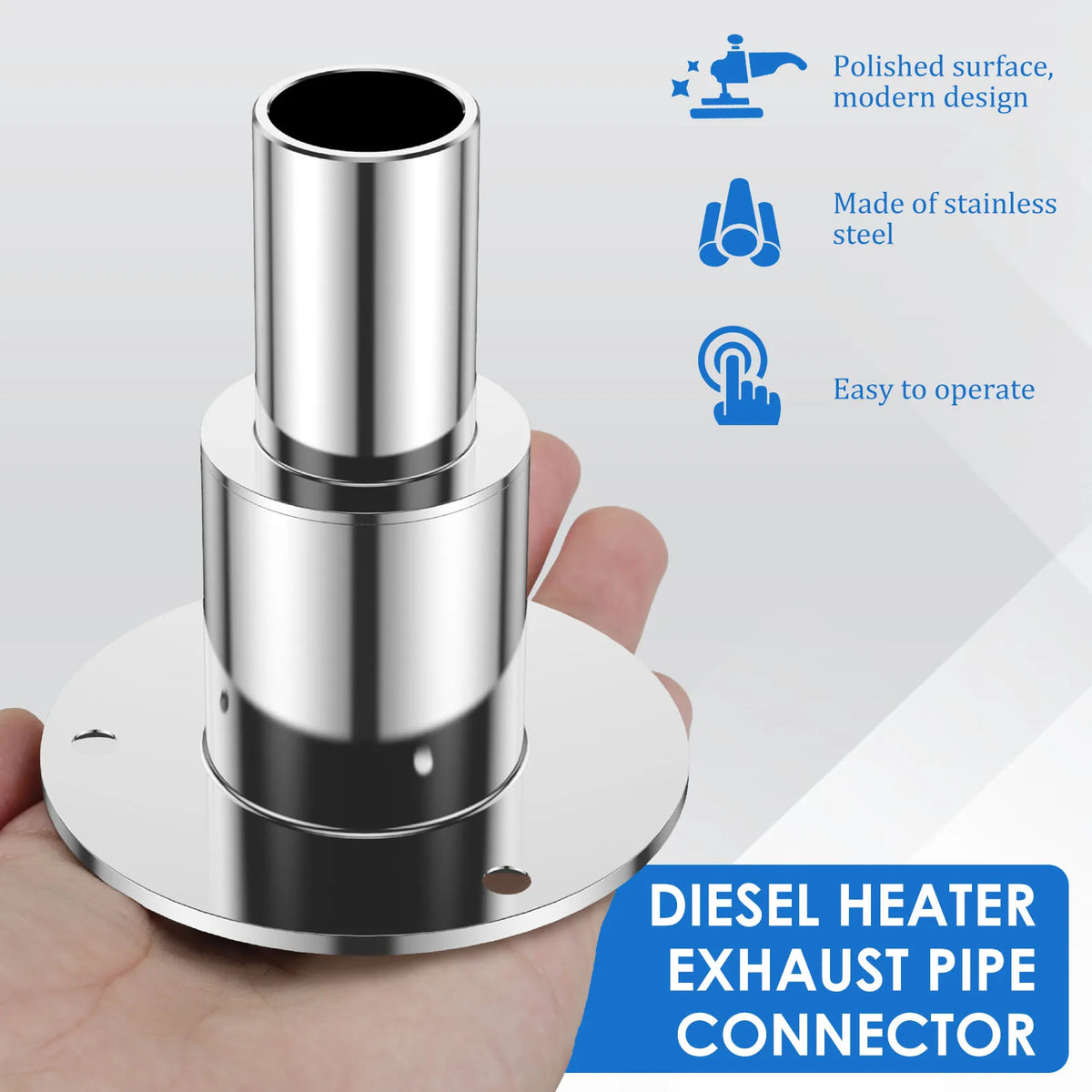 Thru Hull Exhaust Skin Fitting 24mm Pipe Socket – Diesel Heater Exhaust Skin Fitting Nixie