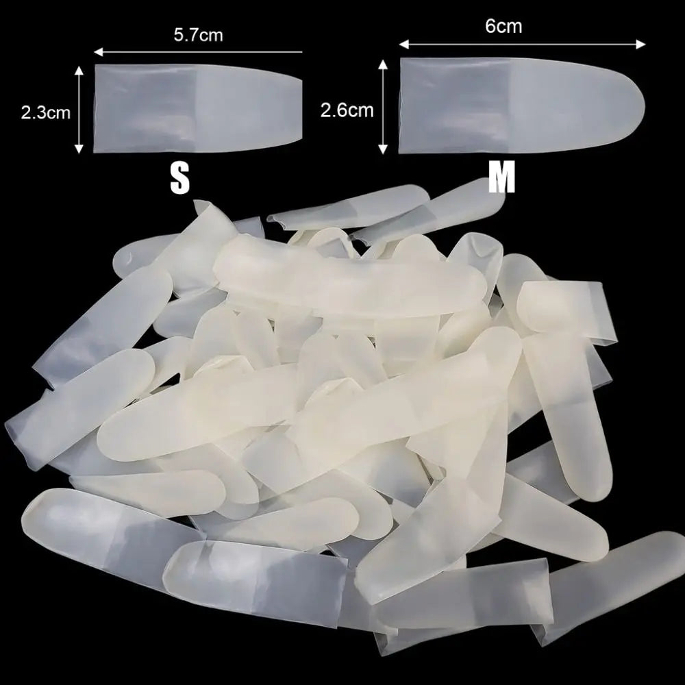 50Pcs Disposable Latex Finger Sleeves – Non-Slip Frosted Cots Latex Finger Cots Nixie