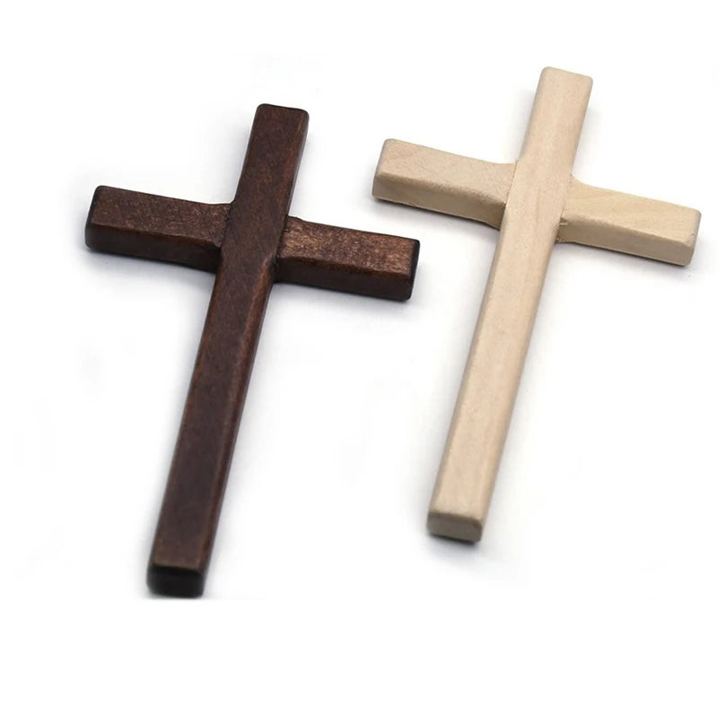 Wooden Wall Cross 12cm Hanging Crucifix – 2 Colors Religious Wall Decor Nixie