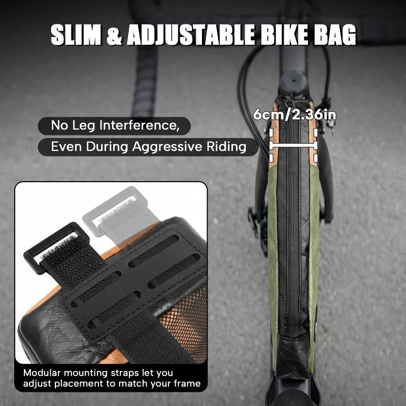 BUCKLOS Waterproof Bike Top Tube Frame Bag 0.9L Cycling Bicycle Frame Bag Nixie