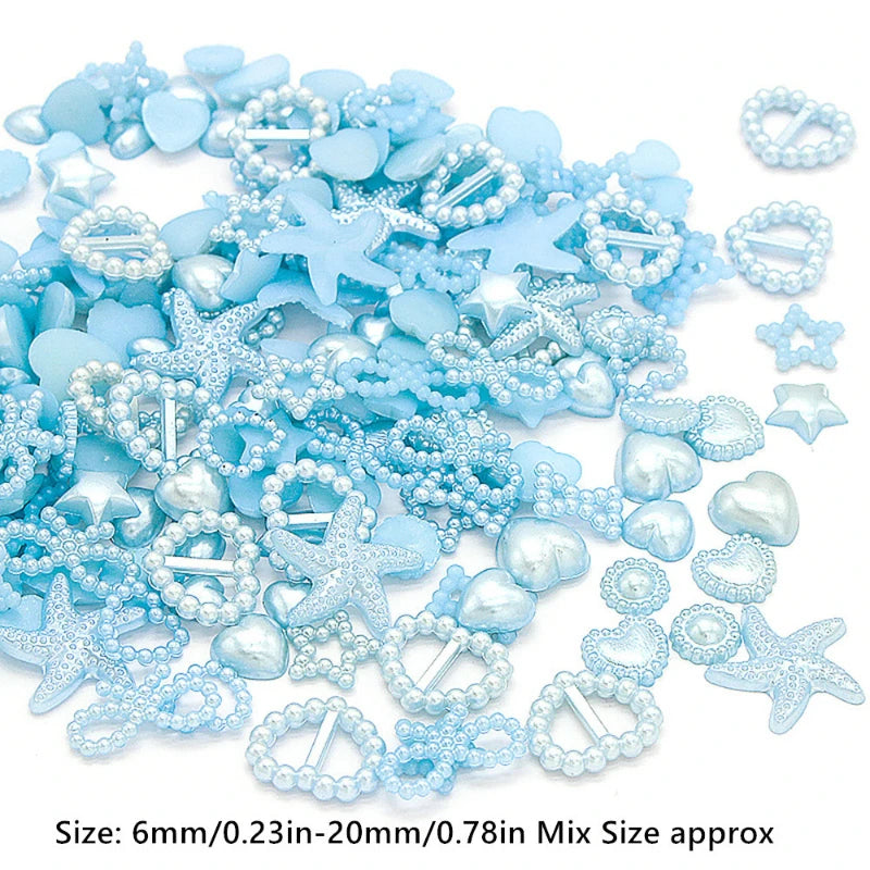 100PCS Plastic Floral DIY Hair Accessories Headwear Beads 6-20mm Hair Accessory Kit Nixie