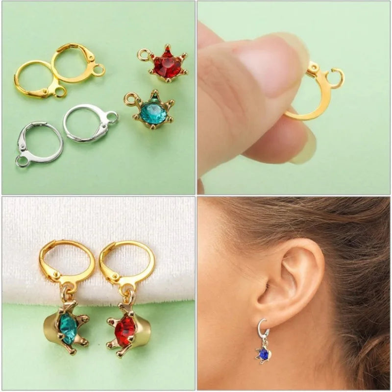 30pcs French Earring Hooks Copper DIY Jewelry Making Findings Earring Hooks Findings Nixie
