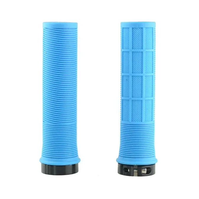 Lock-On MTB Bicycle Bar Grips – Anti-Slip TPR Bike Handles Bicycle Handlebar Grips Nixie Blue