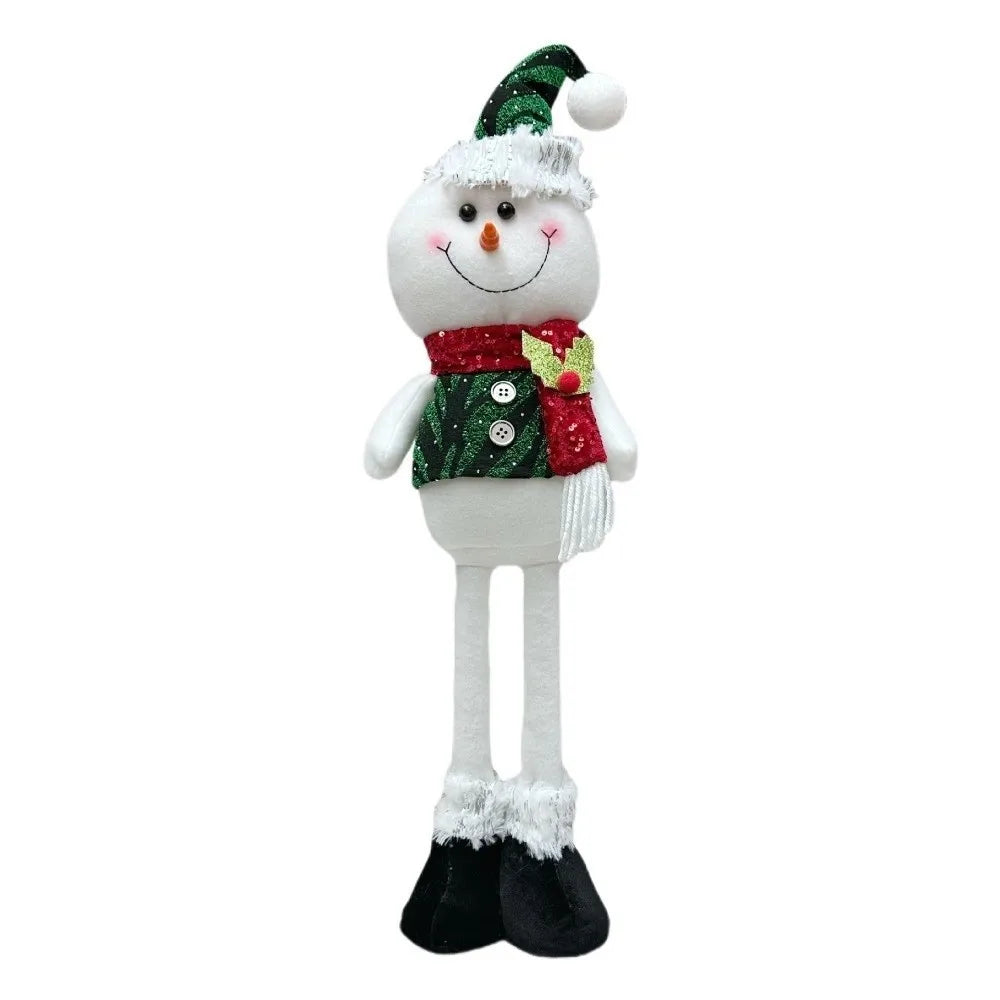 Christmas Snowman & Santa Plush Sequin Decoration Doll Christmas Plush Doll Nixie