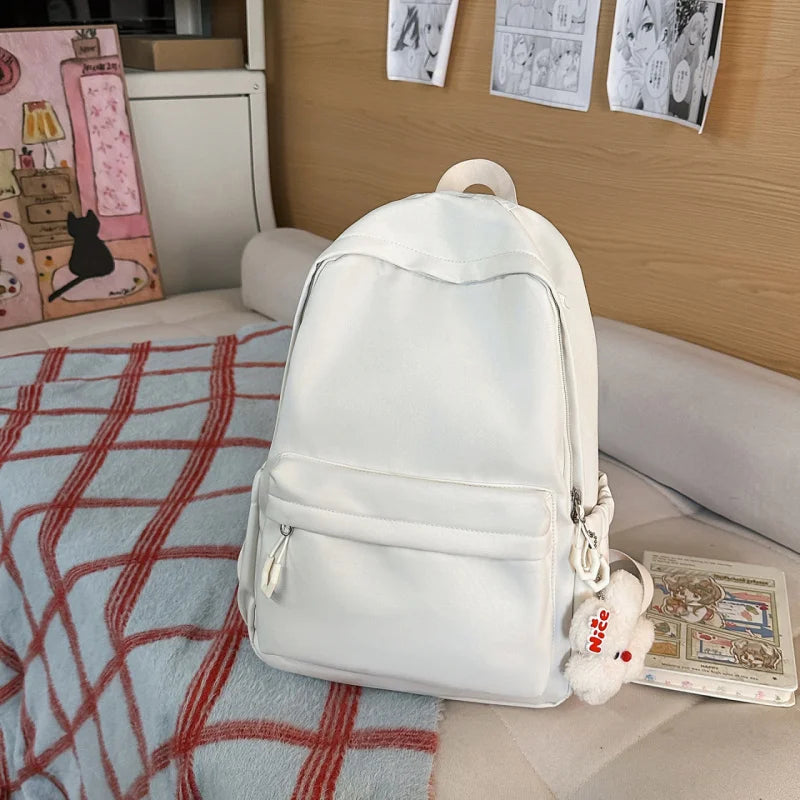 Letter-Embroidered Girls School Backpack – Large & Lightweight Girls School Backpack Nixie