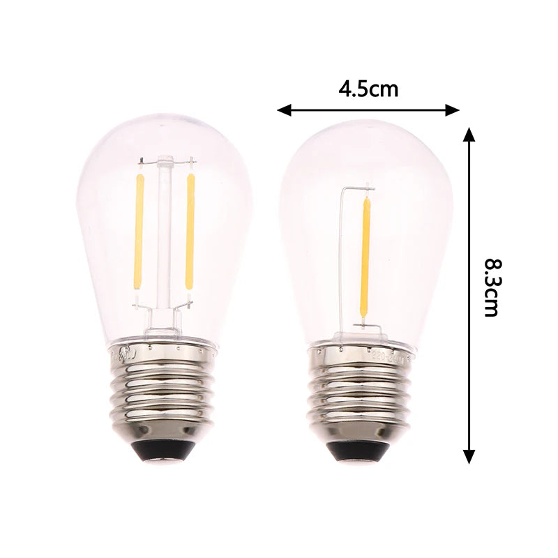 S14 LED Bulb E26/E27 Warm White Shatterproof String Light Bulb LED String Light Bulb Nixie