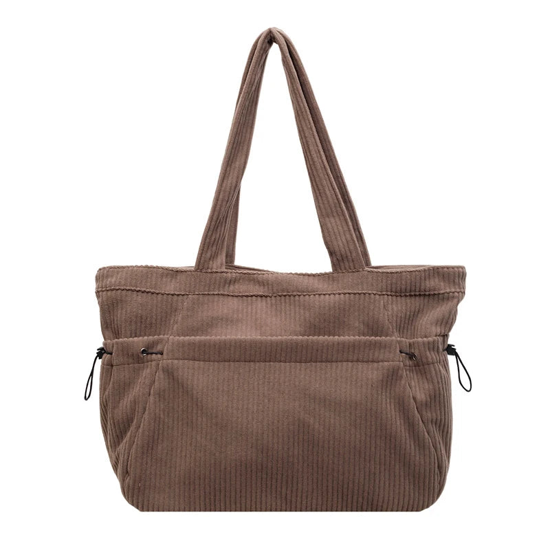 Women's Large Capacity Corduroy Tote Shoulder Bag | Nixie