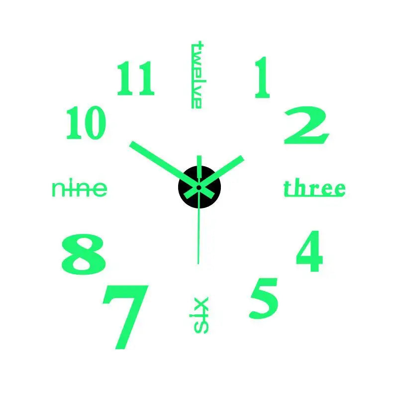 DIY Glow Acrylic Wall Clock – Silent Quartz Frameless Decor