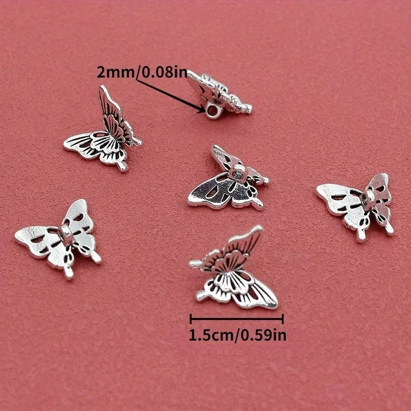 20Pcs Antique Silver Butterfly Charms for DIY Jewelry Making Jewelry Charms Nixie