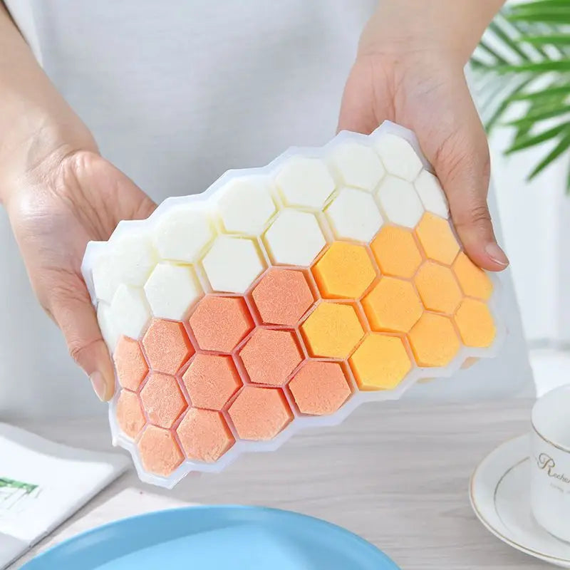 Silicone Ice Cube Tray 37-Cube BPA Free with Lid | Food Grade Silicone Ice Tray Nixie
