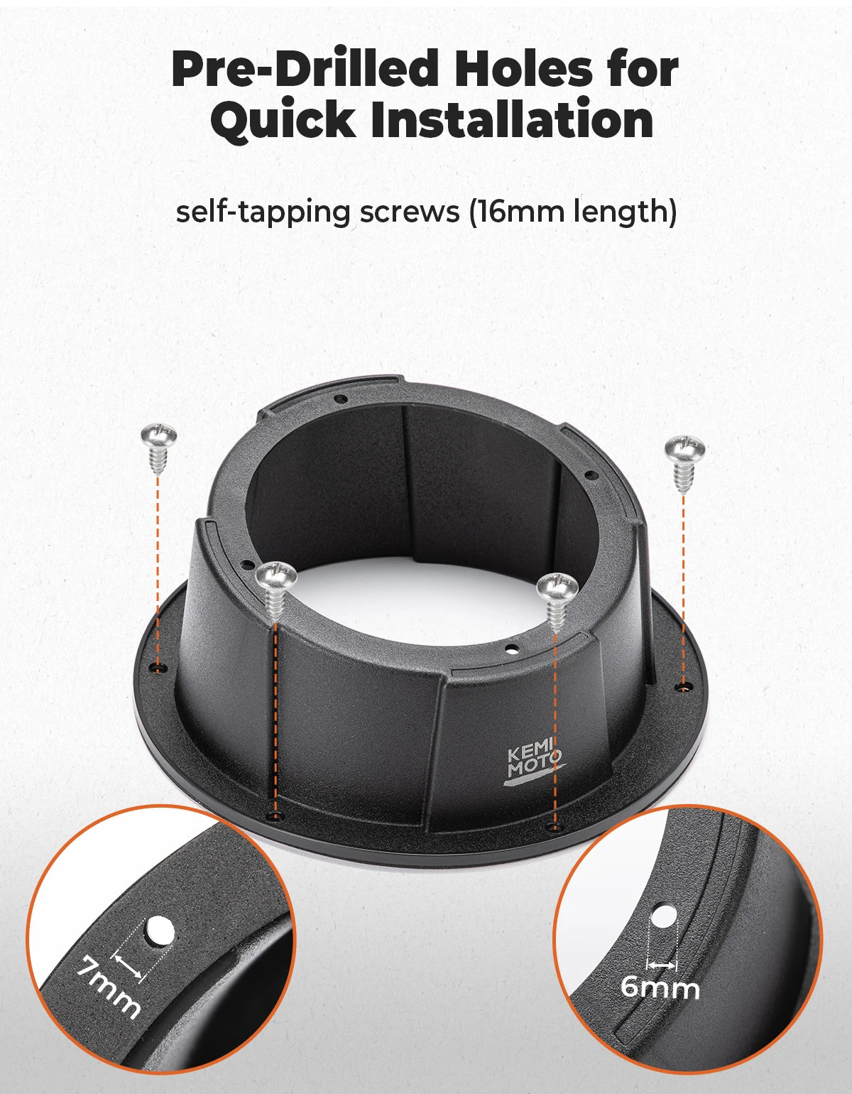 KEMIMOTO 6.5" Angled Speaker Pod Enclosures – UTV, ATV, Boat Speaker Pod Enclosure Nixie