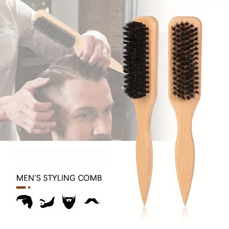 Boar Bristle Hair Brush – Sleek Ponytail, Bun & Edge Control Boar Bristle Hair Brush Nixie