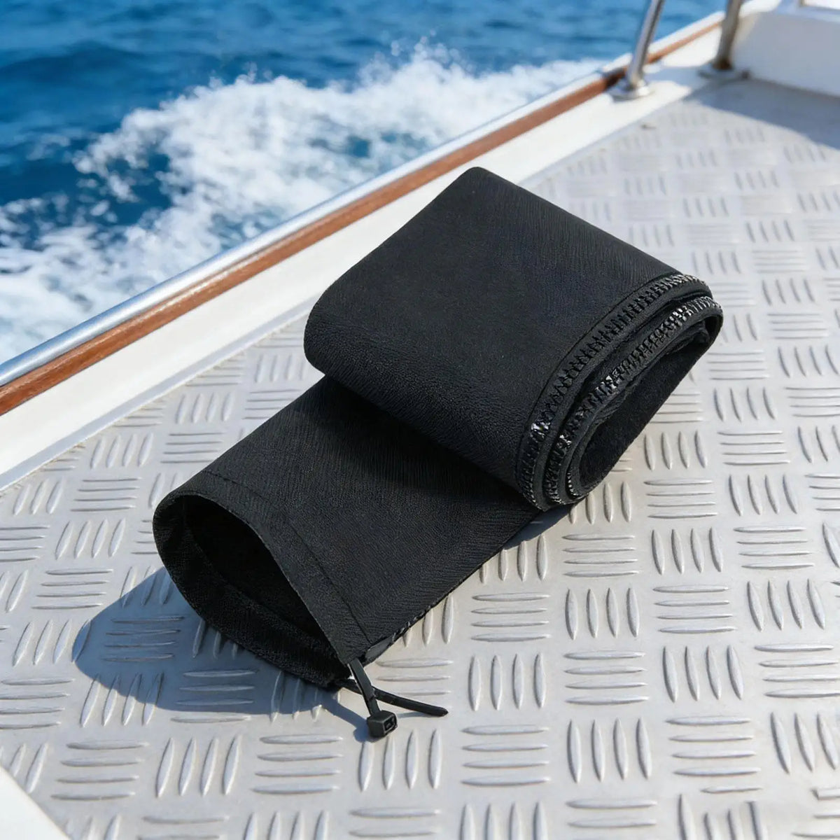 48-Inch Zippered Outboard Rigging Sleeve | Trolling Motor Wire Wrap Marine Cable Sleeve Nixie