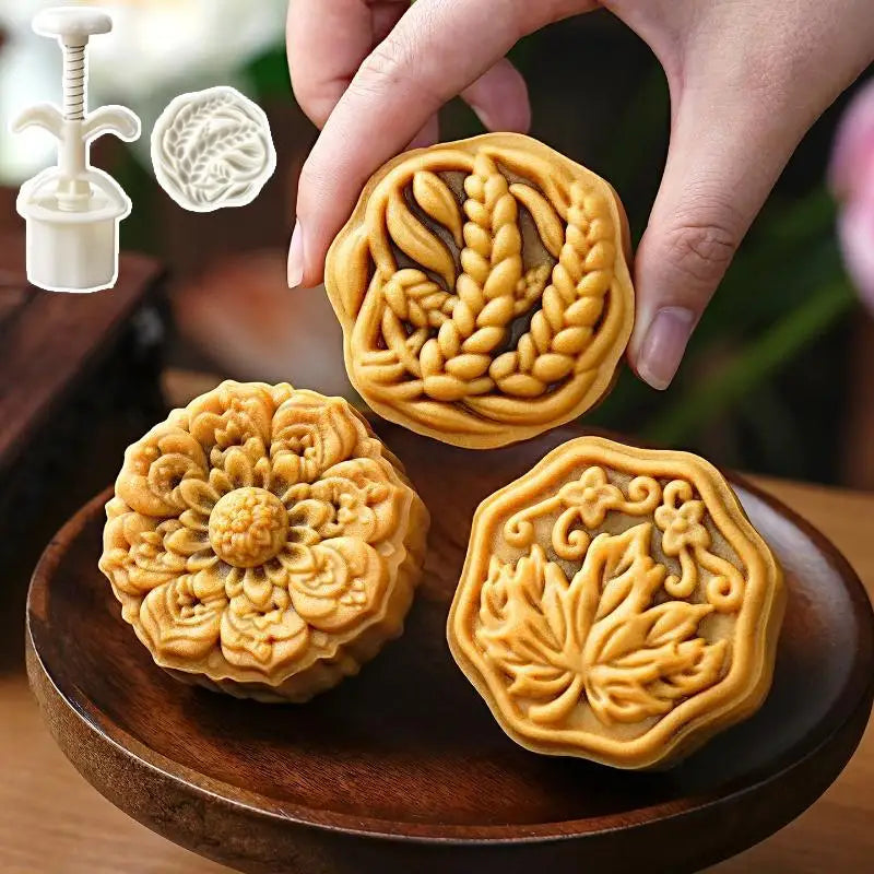 DIY Mooncake Mold Set – Hand Press Pastry Mould | BPA-Free Pastry Baking Mold Nixie