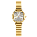 Women's Retro Quartz Watch – Stainless Steel Strap & Numberless Dial Women's Quartz Watch Nixie Gold