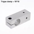 T-Type Optical Axis Cross Block Aluminum Shaft Clamp Connector
